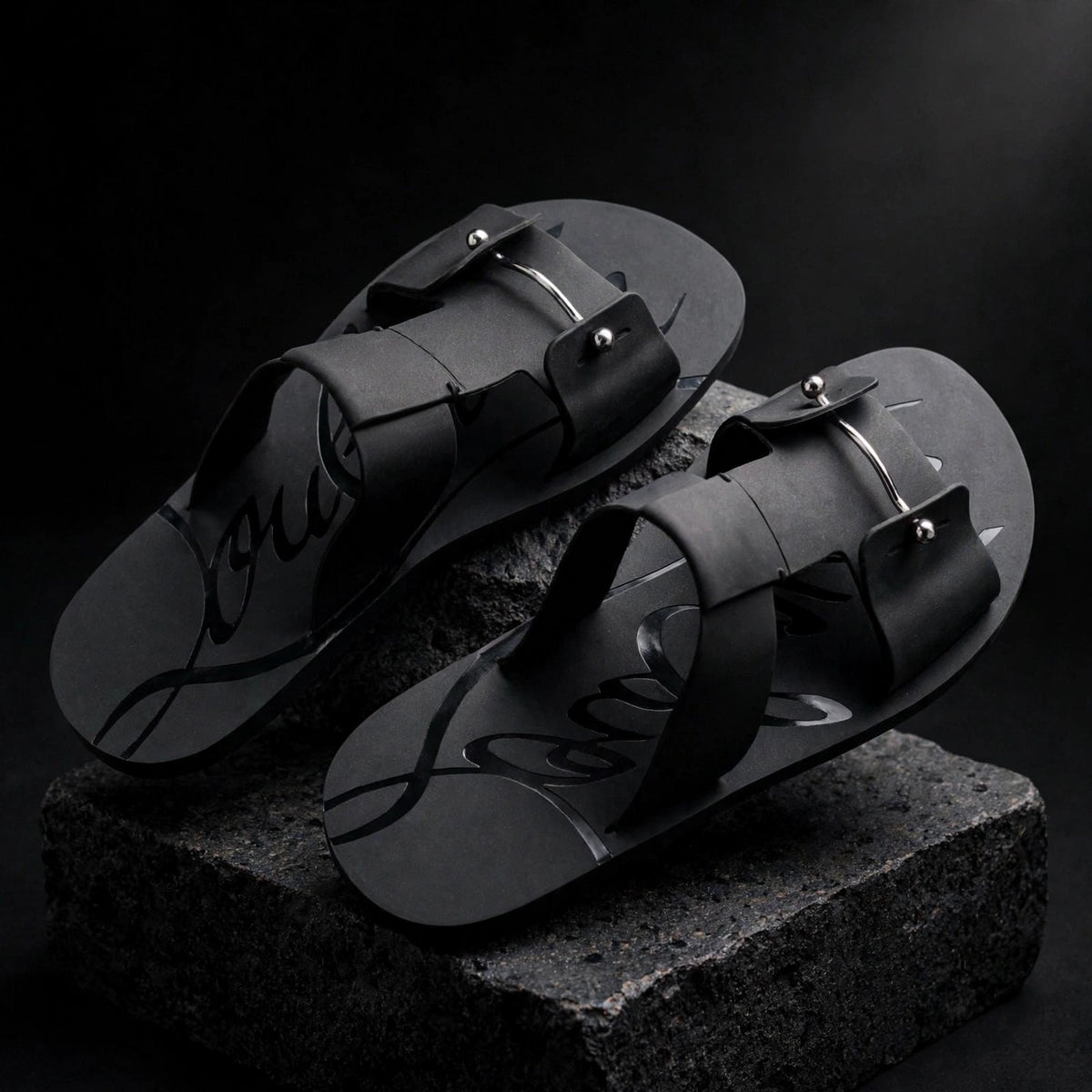 TONGS NOIR MAT PREMIUM™